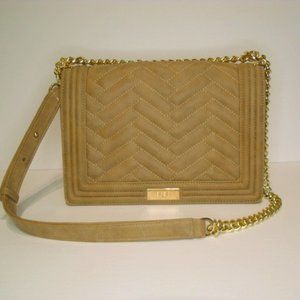 BCBG Quilted Tan Crossbody Purse